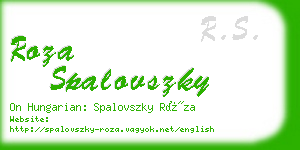 roza spalovszky business card